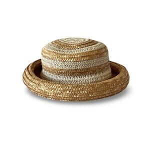 Flip Brim Bucket Style Straw Hat